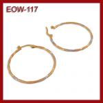 Złote kolczyki - kółka 32mm EOW-117