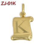 Złota zawieszka-literka "K"