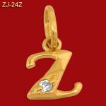 Złota zawieszka literka z cyrkonią "Z" ZJ-24