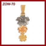 Złota zawieszka - kwiatki ZOW-70